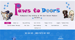 Desktop Screenshot of paws2doors.co.uk