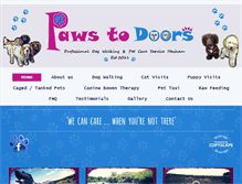 Tablet Screenshot of paws2doors.co.uk